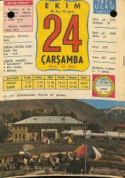 24 Ekim 1973 Takvim Yaprağı - Doğum Günü Hediyesi EFM(N)11754 - Gökçekoleksiyon