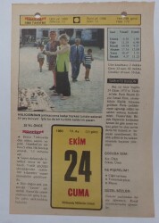 24 Ekim 1980 Takvim Yaprağı - Doğum Günü Hediyesi EFM(N)7090 - Gökçekoleksiyon
