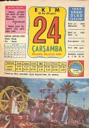 24 Ekim 1984 Takvim Yaprağı - Doğum Günü Hediyesi EFMN14815 - Gökçekoleksiyon