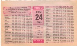 24 Ekim 2008 Takvim Yaprağı EFM(N)3241 - 2