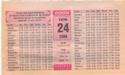 24 Ekim 2008 Takvim Yaprağı EFM(N)3241 - 1