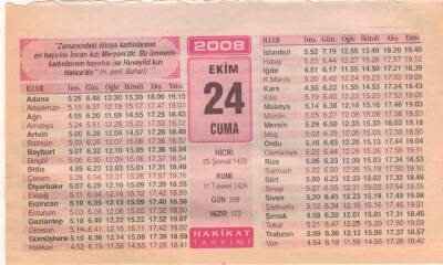 24 Ekim 2008 Takvim Yaprağı EFM(N)3241 - 1