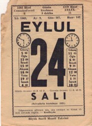 24 Eylül 1963 Takvim Yaprağı EFM(N)3637 - 1