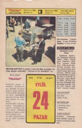 24 Eylül 1978 Takvim Yaprağı -Doğum Günü Hediyesi EFM(N)6276 - Gökçekoleksiyon