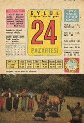 24 Eylül 1990 Takvim Yaprağı - Doğum Günü Hediyesi EFM(N)12479 - Gökçekoleksiyon