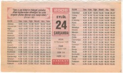 24 Eylül 2008 Takvim Yaprağı EFM(N)2930 - 1