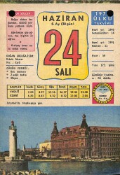 24 Haziran 1975 Takvim Yaprağı - Doğum Günü Hediyesi EFM(N)9258 - Gökçekoleksiyon