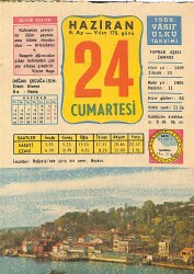 24 Haziran 1989 Takvim Yaprağı - Doğum Günü Hediyesi EFMN13912 - Gökçekoleksiyon