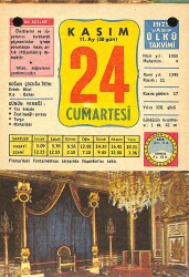 24 Kasım 1979 Takvim Yaprağı - Doğum Günü Hediyesi EFM(N)11681 - Gökçekoleksiyon