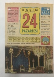 24 Kasım 1980 Takvim Yaprağı -Doğum Günü Hediyesi EFM(N)6459 - Gökçekoleksiyon