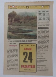 24 Kasım 1980 Takvim Yaprağı - Doğum Günü Hediyesi EFM(N)7210 - Gökçekoleksiyon