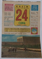 24 Kasım 1989 Takvim Yaprağı - Doğum Günü Hediyesi EFM(N)6828 - Gökçekoleksiyon