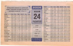 24 Kasım 2008 Takvim Yaprağı EFM(N)3908 - 3