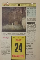 24 Mart 1980 Takvim Yaprağı - Doğum Günü Hediyesi EFM(N)7662 - Gökçekoleksiyon