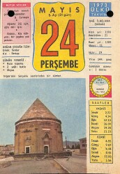 24 Mayıs 1973 Takvim Yaprağı - Doğum Günü Hediyesi EFM(N)9349 - Gökçekoleksiyon