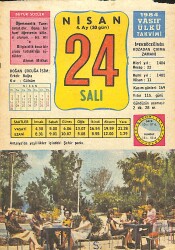 24 Nisan 1984 Takvim Yaprağı - Doğum Günü Hediyesi EFMN15177 - Gökçekoleksiyon