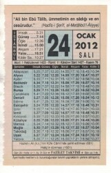 24 Ocak 2012 Takvim Yaprağı EFM(N)1834 - 3
