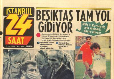 24 Saat Gazetesi 12 Şubat 1985 - Beşiktaş Tam Yol Gidiyor - Brigitte Bardot Yıllara Yenildi GZ127912 - 1