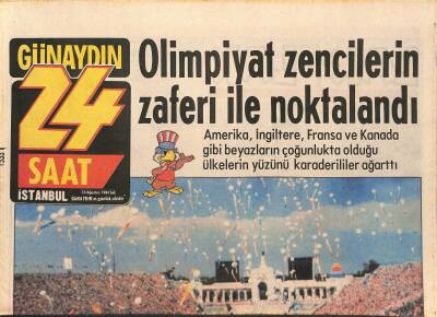 24 Saat Gazetesi 14 Ağustos 1984 - Fin Basınında Günaydın Türkiye Rallisi - Olimpiyat Zencilerin Zaferi İle Noktalandı GZ127886 - 1