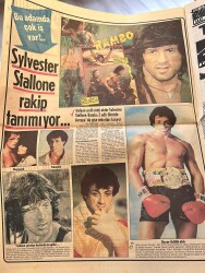24 Saat Gazetesi 19 Mart 1985 - Galatasaray Hem Sevinçli , Hem Üzgün - Sylvester Stallone Rakip Tanımıyor... GZ127894 - 2