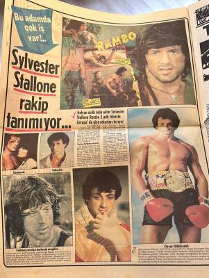 24 Saat Gazetesi 19 Mart 1985 - Galatasaray Hem Sevinçli , Hem Üzgün - Sylvester Stallone Rakip Tanımıyor... GZ127894 - 2