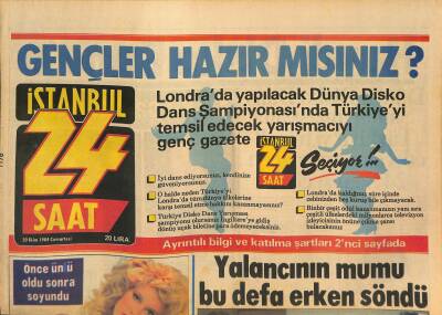 24 Saat Gazetesi 20 Ekim 1984 - Cumhuriyet Rallisi 27 Ekimde - 1984 Amerika Yüz Güzeli Pamela Stewenson GZ126961 - 1