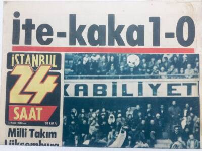 24 Saat Gazetesi 23 Aralık 1984 - İşte Kaka 1-0 GZ42145 - 1