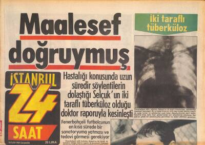 24 Saat Gazetesi 26 Eylül 1984 - Ünlü Sovyet Kaleci Lev Yaşinin Bir Bacağı Kesildi GZ127082 - 1