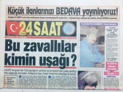 24 Saat Gazetesi 26 Haziran 1996 - Yeşim Salkımın Tahtına Kardeşi Durçin Göz Dikti GZ42147 - 1