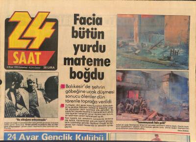 24 Saat Gazetesi 6 Nisan 1985 - Barış Manço Tüm Gençler Tek Bir Çatı Altında Birleşmeli GZ127911 - 1