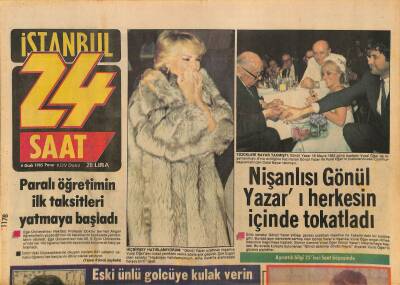 24 Saat Gazetesi 6 Ocak 1985 - Nişanlısı Gönül Yazarı Herkesin İçinde Tokatladı GZ127191 - 1