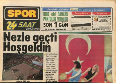 24 Saat Gazetesi Spor Eki 10 Haziran 1985 - Giresunspor Başkanlığına İbrahim Türk Seçildi - Fin Ritmiği İstanbulda GZ127133 - 1