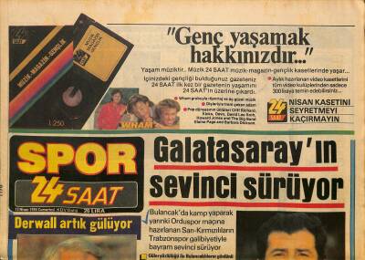 24 Saat Gazetesi Spor Eki 13 Nisan 1985 - A Milliler Üzerken B Milliler Ümit Verdi - Trabzonsporda Kazan Kayamaya Devam Ediyor GZ125967 - 1