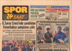 24 Saat Gazetesi Spor Eki 17 Mayıs 1985 - Samsun 4. Kez 1.Ligde - Galatasaray Lisesinde Sandıktan Fenerbahçe Şampiyon Çıktı GZ127891 - 1