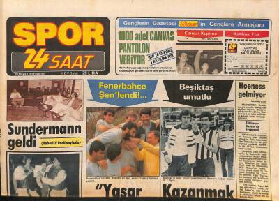 24 Saat Gazetesi Spor Eki 20 Mayıs 1985 - Tekvando da 14 Altın Aldık - Sundermann Geldi GZ127304 - 1