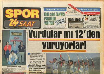 24 Saat Gazetesi Spor Eki 3 Haziran 1985 - Kayserispor Başkanı Yatak Yorgan Yatıyor ! GZ127141 - 1