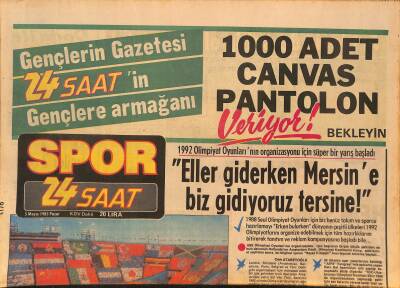 24 Saat Gazetesi Spor Eki 5 Mayıs 1985 - Amsterdam 1992 Oyunlarının Amblemini Hazırladı - Kalevi Aho İddialı Konuştu GZ126576 - 1
