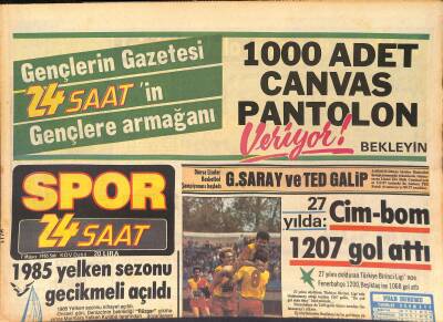 24 Saat Gazetesi Spor Eki 7 Mayıs 1985 - Galatasaray Ve Ted Galip - 1. Mavi Haliç Koşusu Yapıldı GZ127237 - 1