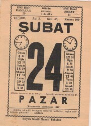 24 Şubat 1963 Takvim Yaprağı EFM(N)5707 - 3