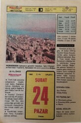 24 Şubat 1980 Takvim Yaprağı - Doğum Günü Hediyesi EFM(N)7633 - Gökçekoleksiyon