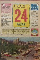 24 Şubat 1980 Takvim Yaprağı - Doğum Günü Hediyesi EFM(N)7848 - Gökçekoleksiyon