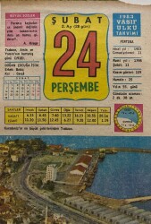 24 Şubat 1983 Takvim Yaprağı - Doğum Günü Hediyesi EFM(N)7746 - Gökçekoleksiyon