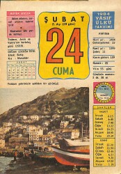 24 Şubat 1984 Takvim Yaprağı - Doğum Günü Hediyesi EFMN15221 - Gökçekoleksiyon