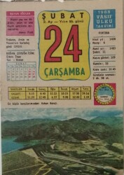 24 Şubat 1988 Takvim Yaprağı - Doğum Günü Hediyesi EFM(N)7719 - Gökçekoleksiyon