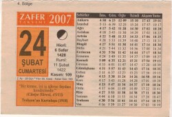 24 Şubat 2007 Takvim Yaprağı EFM(N)5543 - Gökçekoleksiyon