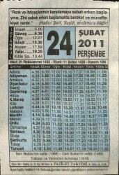 24 Şubat 2008 Takvim Yaprağı - Doğum Günü Hediyesi EFM(N)7548 - Gökçekoleksiyon