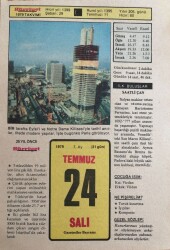 24 Temmuz 1979 Takvim Yaprağı - Doğum Günü Hediyesi EFM(N)9372 - Gökçekoleksiyon