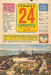24 Temmuz 1982 Takvim Yaprağı - Doğum Günü Hediyesi EFMN13510 - Gökçekoleksiyon