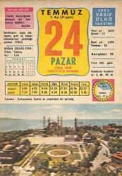 24 Temmuz 1983 Takvim Yaprağı - Doğum Günü Hediyesi EFM(N)9049 - Gökçekoleksiyon