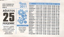 25 Ağustos 2011 Takvim Yaprağı - Doğum Günü Hediyesi EFMN14340 - Gökçekoleksiyon